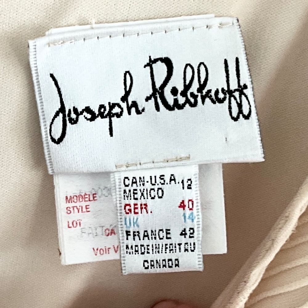 Joseph Ribkoff Vintage Formal Maxi Dress Lace Bodice Cream Sz 12 - Picture 4 of 16
